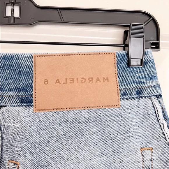 NWT MM6 Maison Margiela Inside Out Wide Leg Jeans - Picture 8 of 9